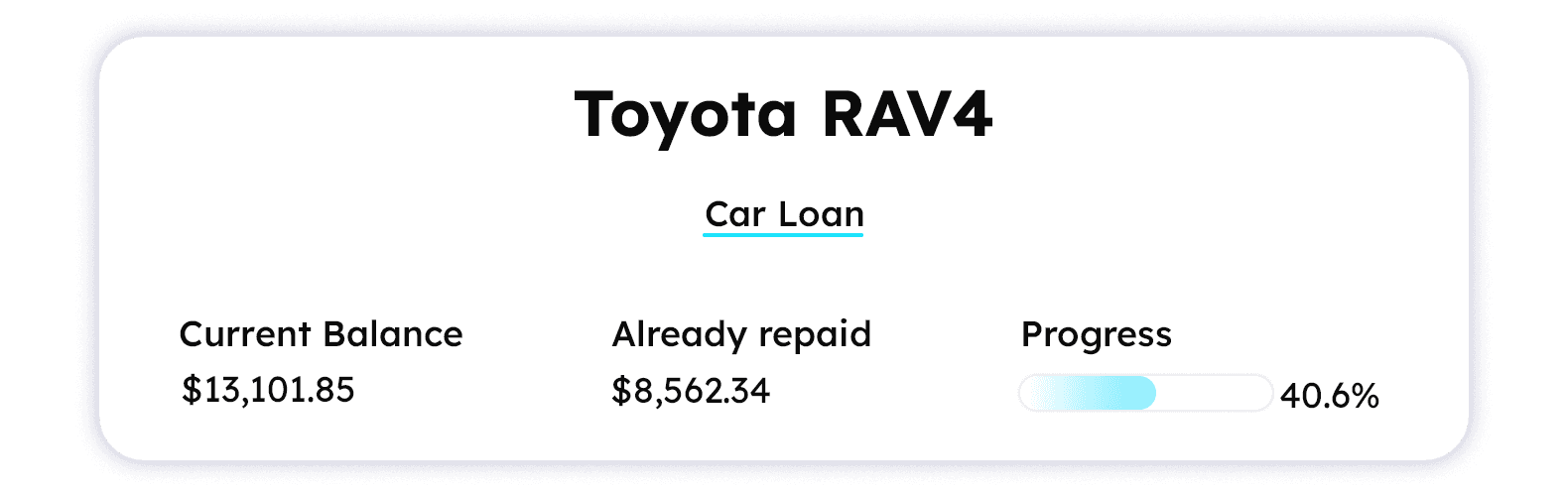 car loan toyota rav4 debt card