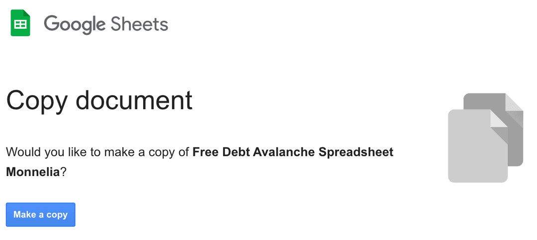 Debt Avalanche Method Spreadsheet Tracker